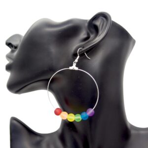 Glass Hoop Earrings