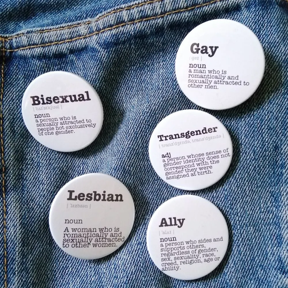 Vintage Style Button Badge – Transgender Meaning – The Pride Shop Wholesale