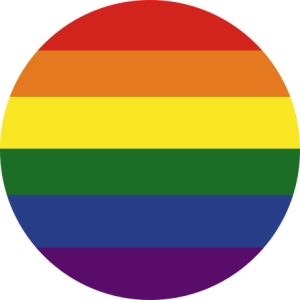 Vintage Style Button Badge Rainbow Flag